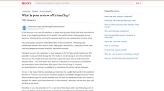 
                            7. What is your review of UrbanClap? - Quora