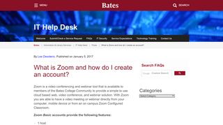 
                            13. What is Zoom and how do I create an account? | IT Help Desk | Bates ...