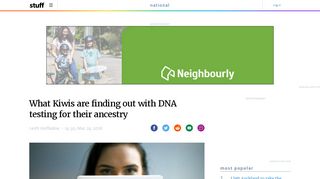 
                            6. What Kiwis are finding out with DNA testing for their ancestry | Stuff.co.nz