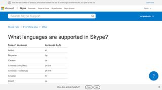 
                            6. What languages are supported in Skype? | Skype Support