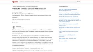 
                            2. What LMS systems are used at McDonalds? - Quora