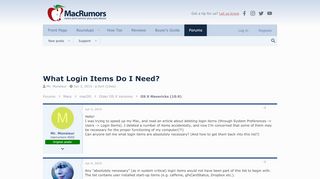 
                            2. What Login Items Do I Need? | MacRumors Forums