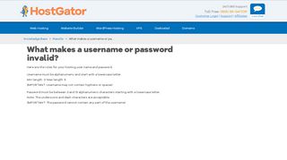 
                            9. What makes a username or password invalid? « HostGator.com ...