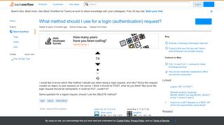 
                            9. What method should I use for a login (authentication) ...