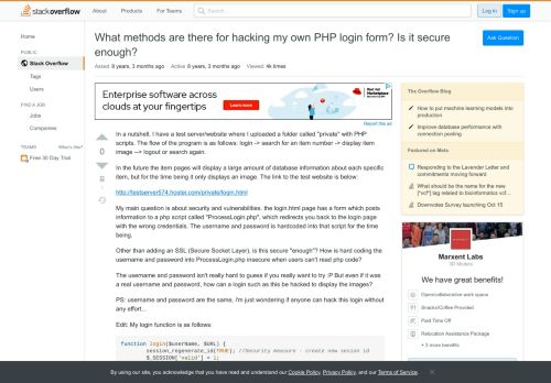
                            11. What methods are there for hacking my own PHP login form? Is it ...
