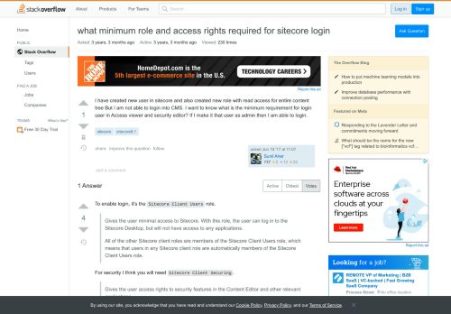 
                            11. what minimum role and access rights required for sitecore login ...
