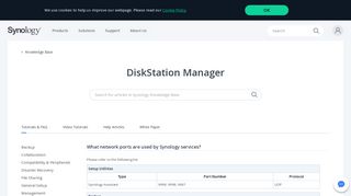 
                            12. What network ports are used by Synology services? | Synology Inc.