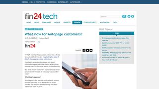 
                            3. What now for Autopage customers? | Fin24