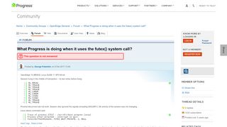 
                            7. What Progress is doing when it uses the futex() system call ...