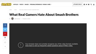 
                            11. What Real Gamers Hate About Smash Brothers - Cracked.com