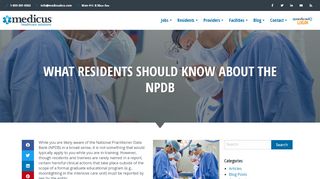 
                            8. What Residents Should Know About the NPDB | Medicus Healthcare ...