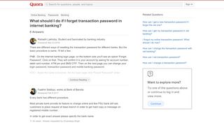 
                            10. What should I do if I forget transaction password in internet ...