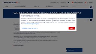 
                            7. What should I do if my account is blocked? - FAQ - Air France