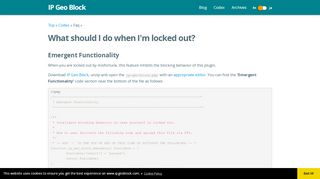 
                            8. What should I do when I'm locked out? | IP Geo Block