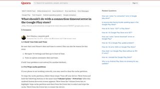 
                            6. What should I do with a connection timeout error in the Google ...