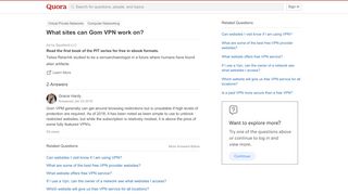 
                            8. What sites can Gom VPN work on? - Quora