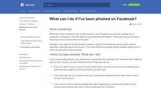 
                            2. What steps can I take to protect myself from phishing? | Facebook Help ...