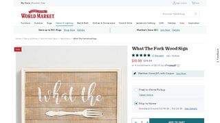
                            8. What the Fork Wood Sign | World Market