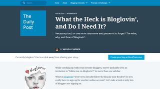 
                            11. What the Heck is Bloglovin', and Do I Need It? | The Daily Post