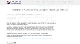 
                            10. What the HIPAA Privacy Rule Says about Patient Sign-In Sheets ...