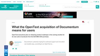 
                            12. What the OpenText acquisition of Documentum means for users