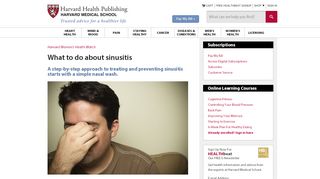 
                            7. What to do about sinusitis - Harvard Health