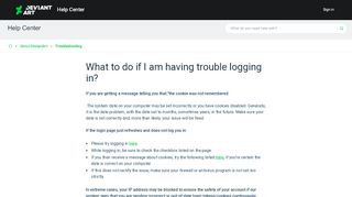 
                            3. What to do if I am having trouble logging in? - DeviantArt Knowledge ...