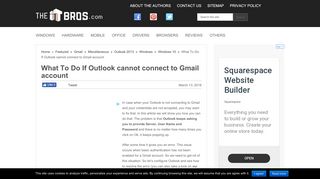 
                            12. What To Do If Outlook cannot connect to Gmail account – TheITBros