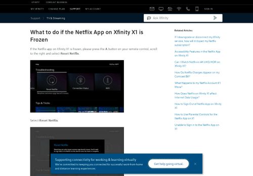 
                            6. What to do if the Netflix App on Xfinity X1 is Frozen