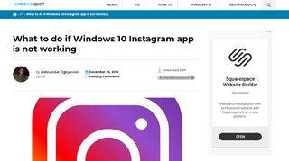 
                            13. What to do if Windows 10 Instagram app is not working
