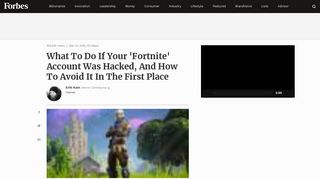 
                            11. What To Do If Your 'Fortnite' Account Was Hacked, And How To Avoid ...