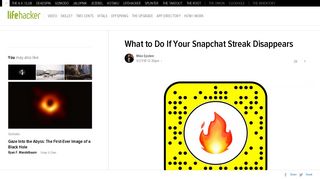 
                            5. What to Do If Your Snapchat Streak Disappears - Lifehacker