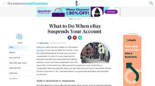 
                            13. What to Do When eBay Suspends Your Account