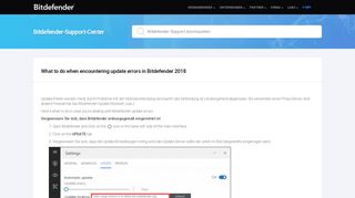 
                            5. What to do when encountering update errors in Bitdefender 2018 ...