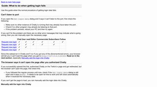 
                            2. What to do when getting login fails - Chatty
