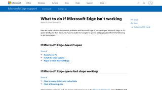 
                            2. What to do when Microsoft Edge is not working - Windows Help