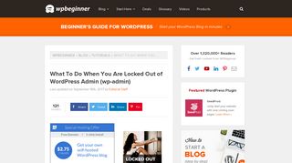 
                            12. What To Do When You Are Locked Out of WordPress Admin (wp ...