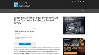 
                            11. What To Do When Your Synology NAS Drive Crashed - Bad Sector ...
