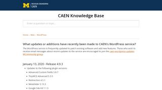 
                            10. What updates or additions have recently been made to CAEN's ...