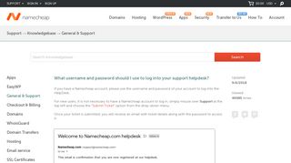 
                            5. What username and password should I use to log into ... - Namecheap