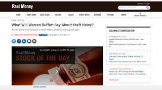 
                            12. What Will Warren Buffett Say About Kraft Heinz? - RealMoney