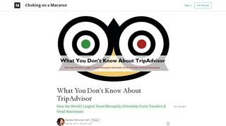 
                            9. What You Don't Know About TripAdvisor – Choking on a Macaron ...