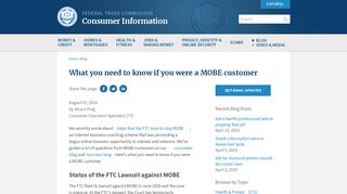 
                            6. What you need to know if you were a MOBE customer | Consumer ...