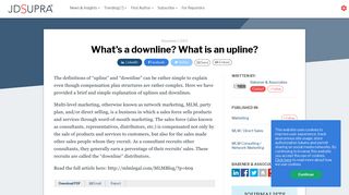 
                            1. What's a downline? What is an upline? | Babener & Associates ...