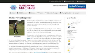
                            11. What's a Golf Handicap worth? - Mangawhai Golf Club