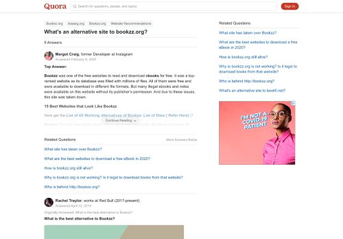 
                            2. What's an alternative site to bookzz.org? - Quora