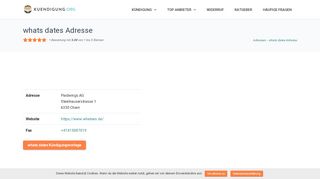 
                            11. whats dates Adresse ▷ Hotline, Telefonnummer, Fax und E-Mail