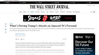 
                            11. What's Driving Trump's Attacks on Amazon? It's Personal - WSJ