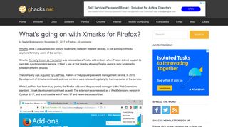 
                            10. What's going on with Xmarks for Firefox? - gHacks Tech News