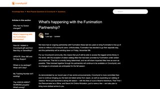 
                            6. What's happening with the Funimation Partnership? – Knowledge ...